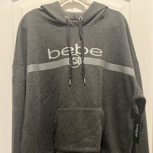 NWT WOMENS BEBE HOODIE GREY size 3x  nice gift